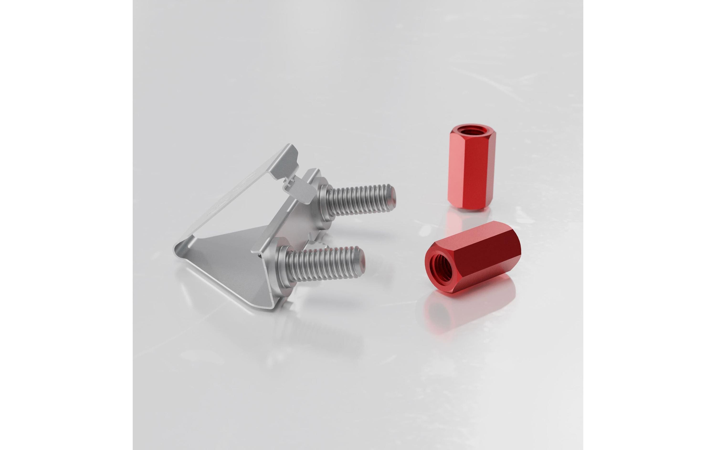 Patchbox Rack Zubehör /dev/mount (Bolzen Rot) 50-Pack