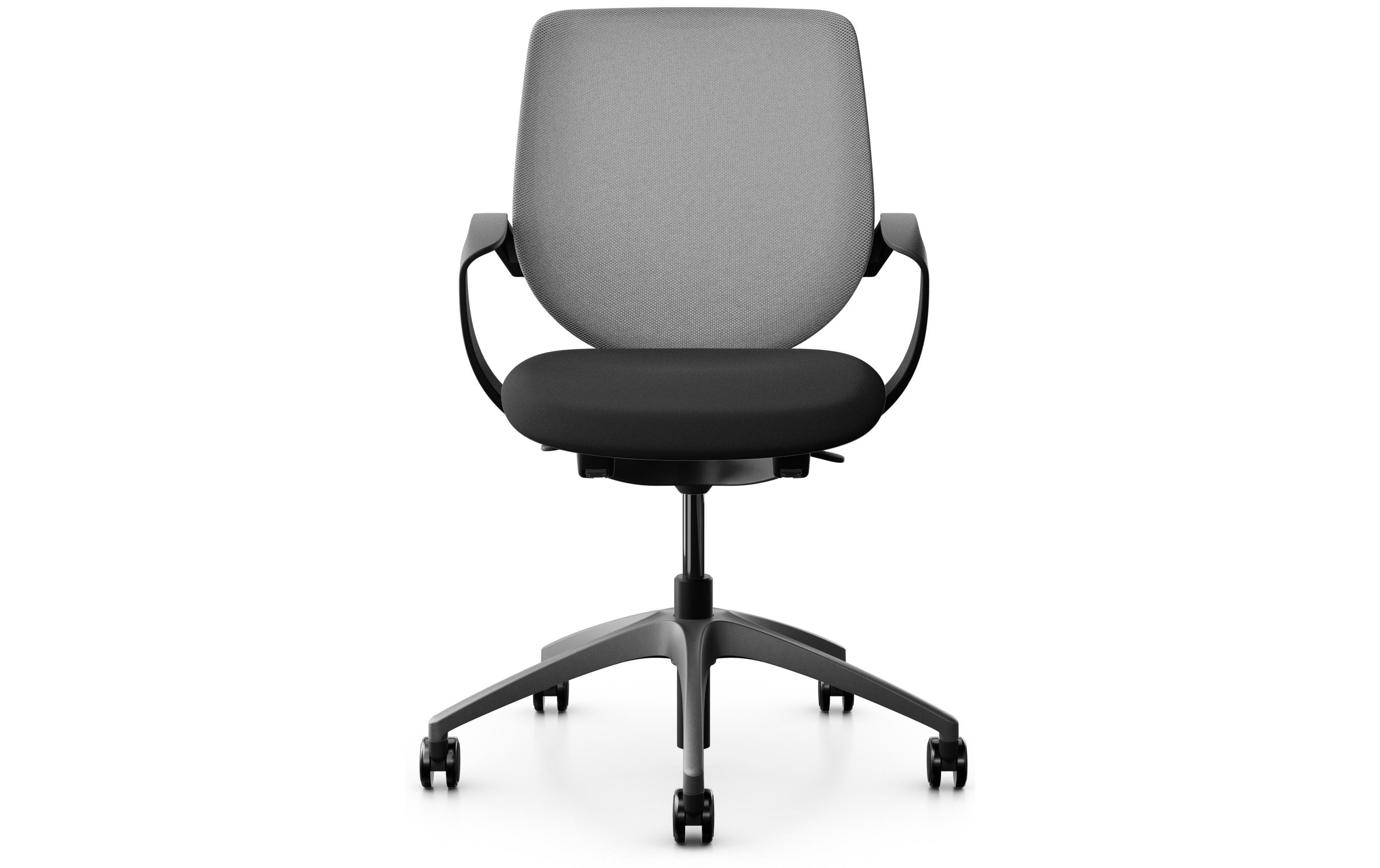 Giroflex Bürostuhl 313 mit Netzrücken und Armlehnen, Grau Giroflex Bürostuhl 313 mit Netzrücken und Armlehnen, Grau