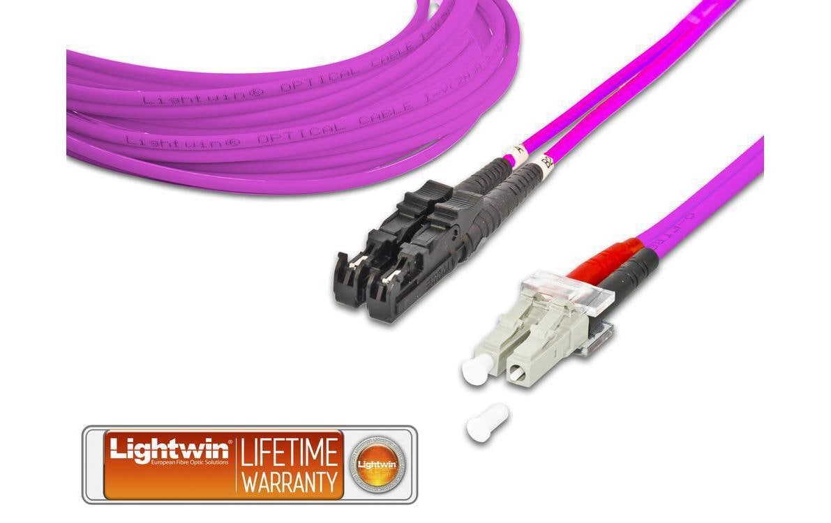 Lightwin LWL-Patchkabel E2000-LC, Multimode, OM4, 10m Lightwin LWL-Patchkabel E2000-LC, Multimode, OM4, 10m