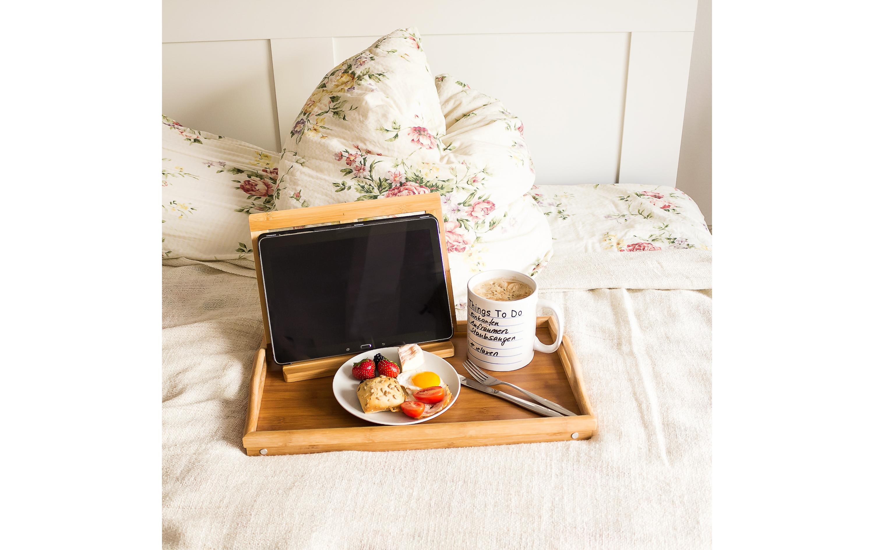 relaxdays Serviertablett Hellbraun