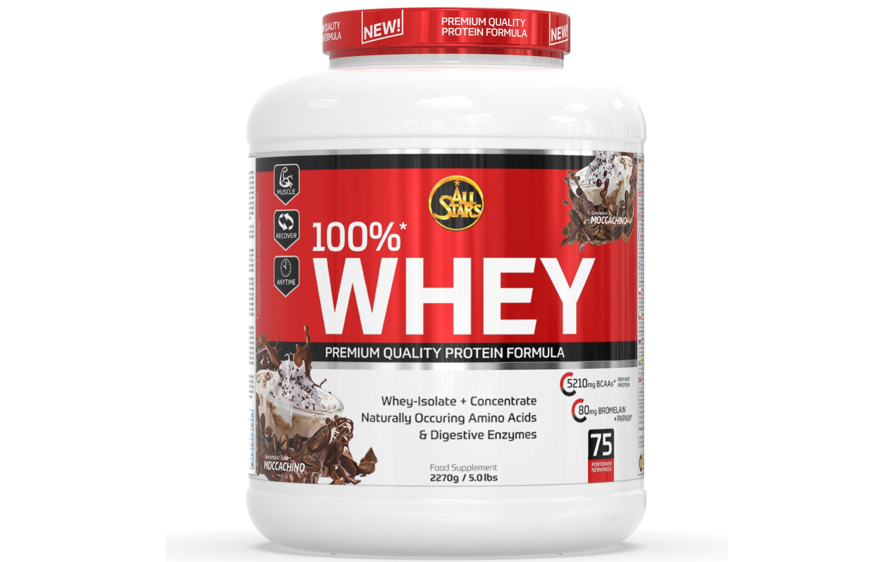 All Stars Pulver Whey Protein 100% Moccachino 2270 g