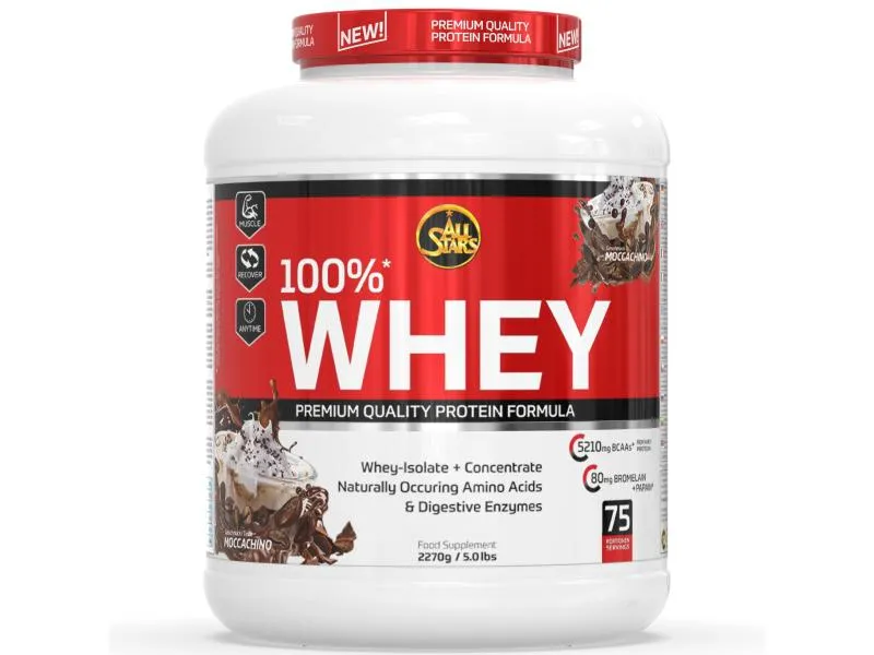 All Stars Pulver Whey Protein 100% Moccachino 2270 g