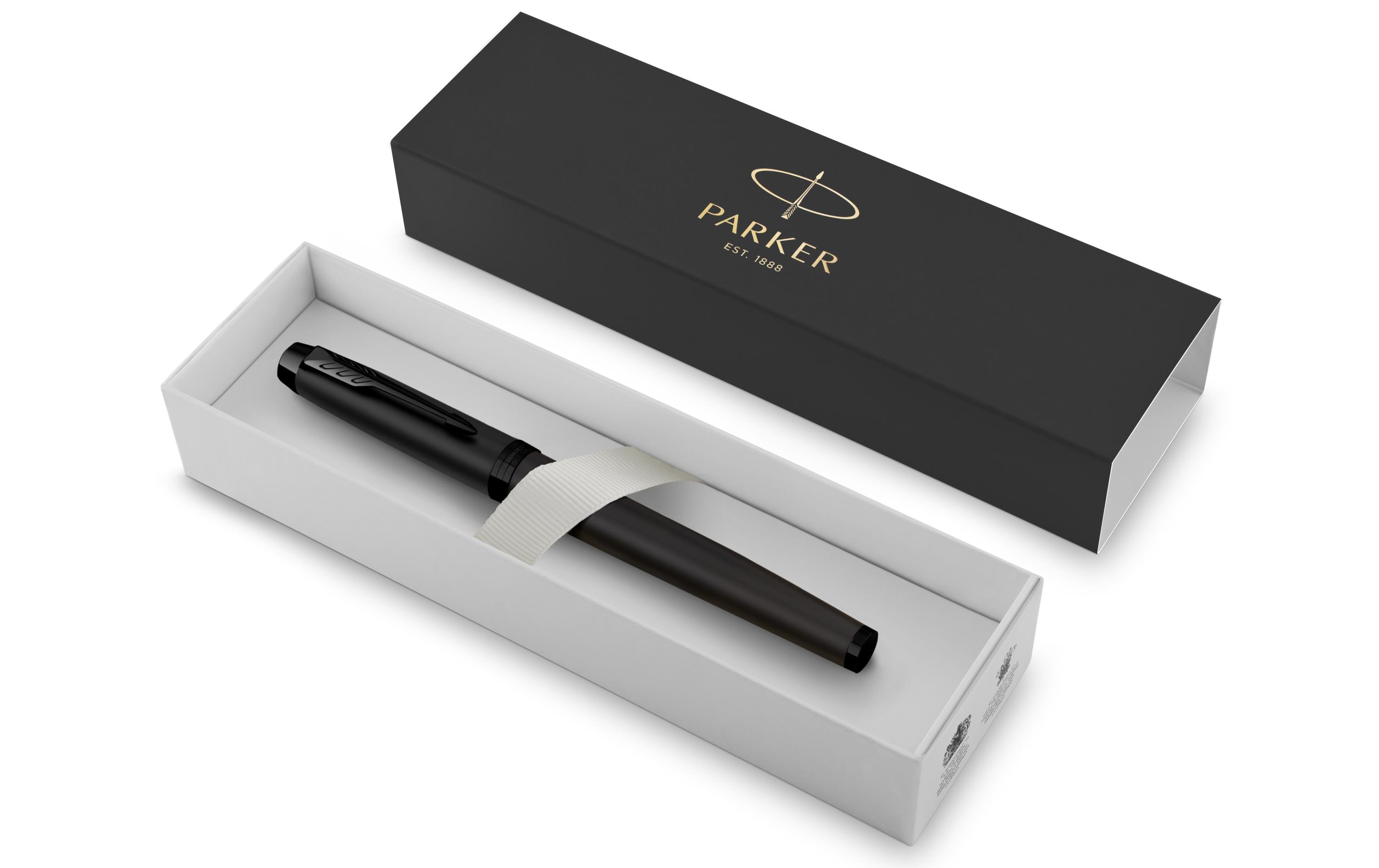 Parker Füllfederhalter IM Achromatic, Medium (M), Schwarz