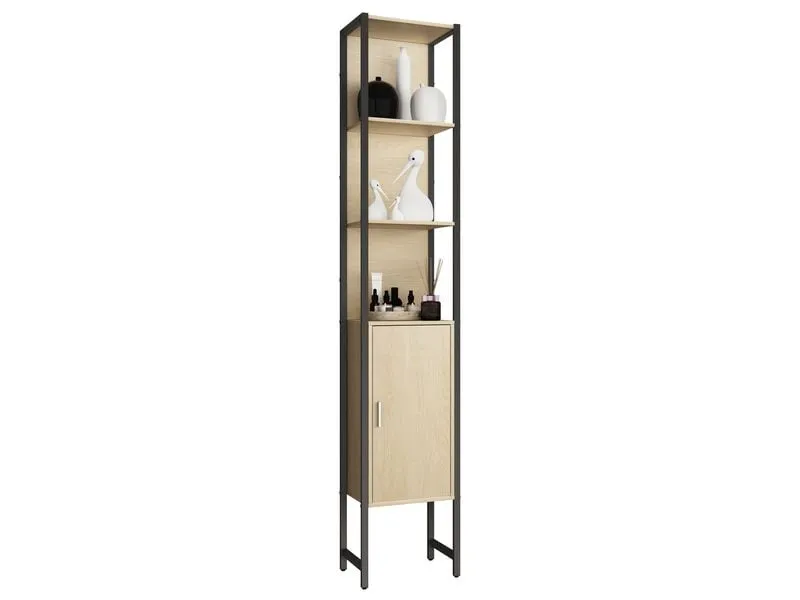 VCM Badezimmerregal Edino 33 x 185 cm, Braun VCM Badezimmerregal Edino 33 x 185 cm, Braun