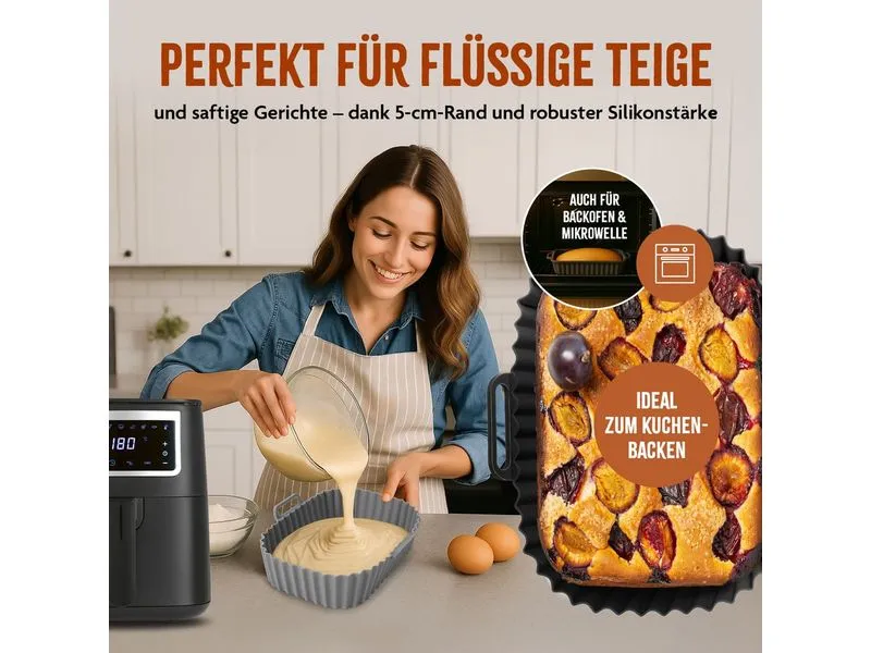 KitchBo Silikonform 20 x 15 x 6.3 cm, Schwarz / Grau KitchBo Silikonform 20 x 15 x 6.3 cm, Schwarz / Grau