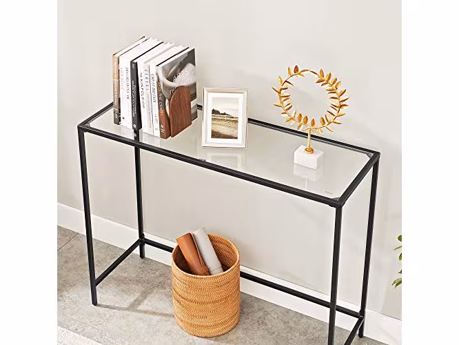 VASAGLE Konsolentisch 100 x 35 x 80 cm, Schwarz