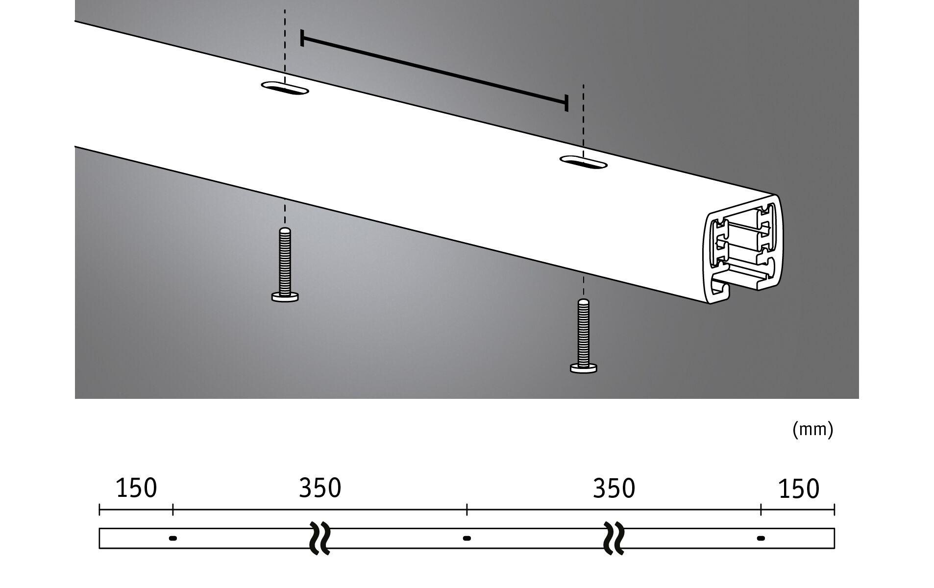 Paulmann URail Schiene 1m 230 V Signalweiss