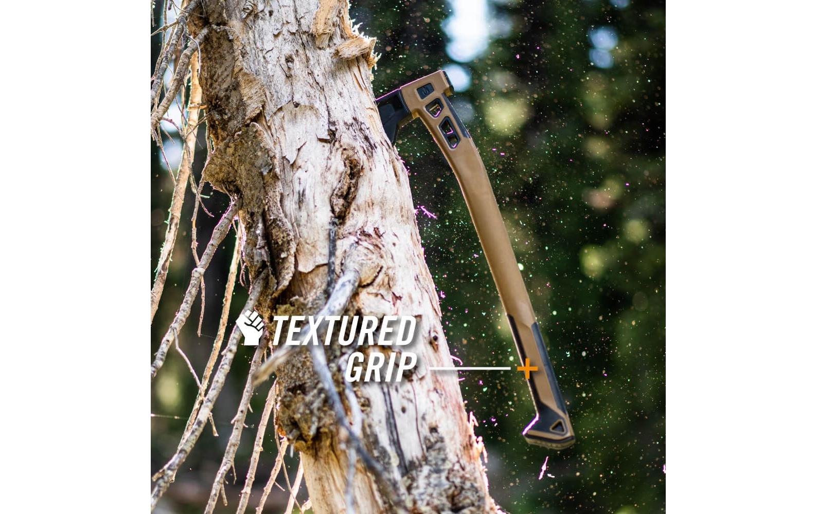 Gerber Survivalaxt BUSHCRAFT Coyote, Hammerkopf, Paracord