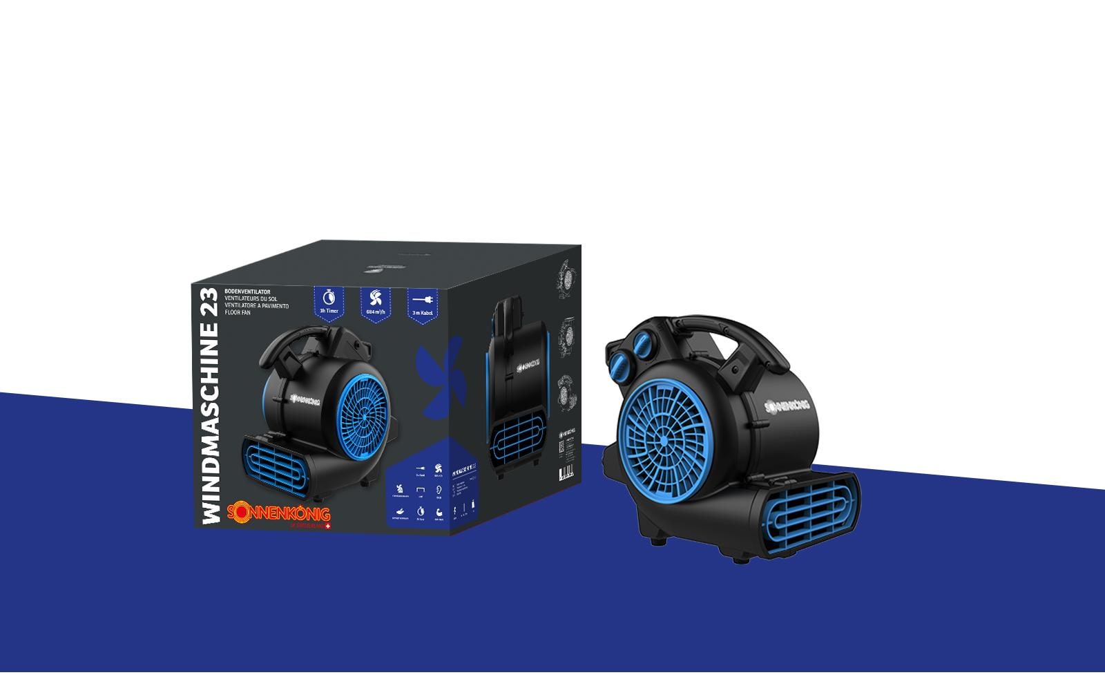 Sonnenkönig Windmaschine 23 Blau/Schwarz