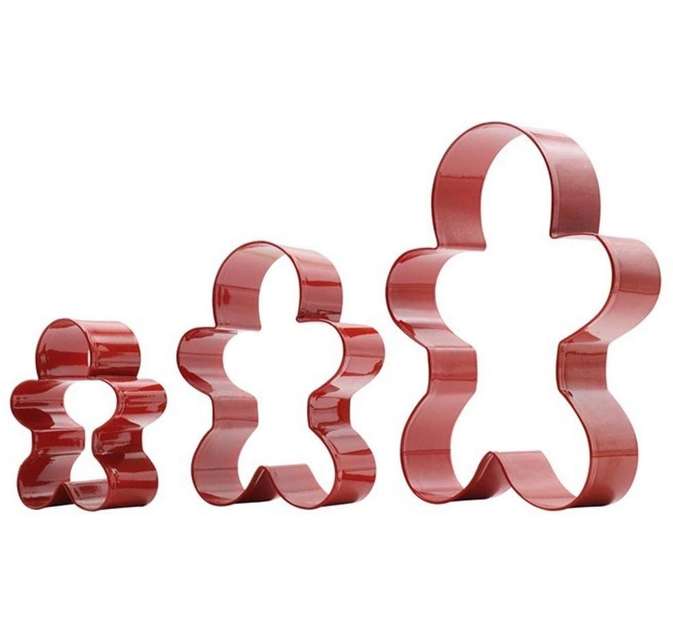 PME Guetzli-Ausstecher Lebkuchenmann 3 Stück, Rot