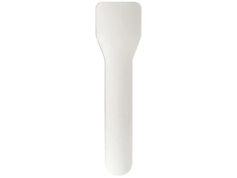 BioPak Einweg-Eislöffel Pluma, 9.5 cm, Weiss, 100 Stück