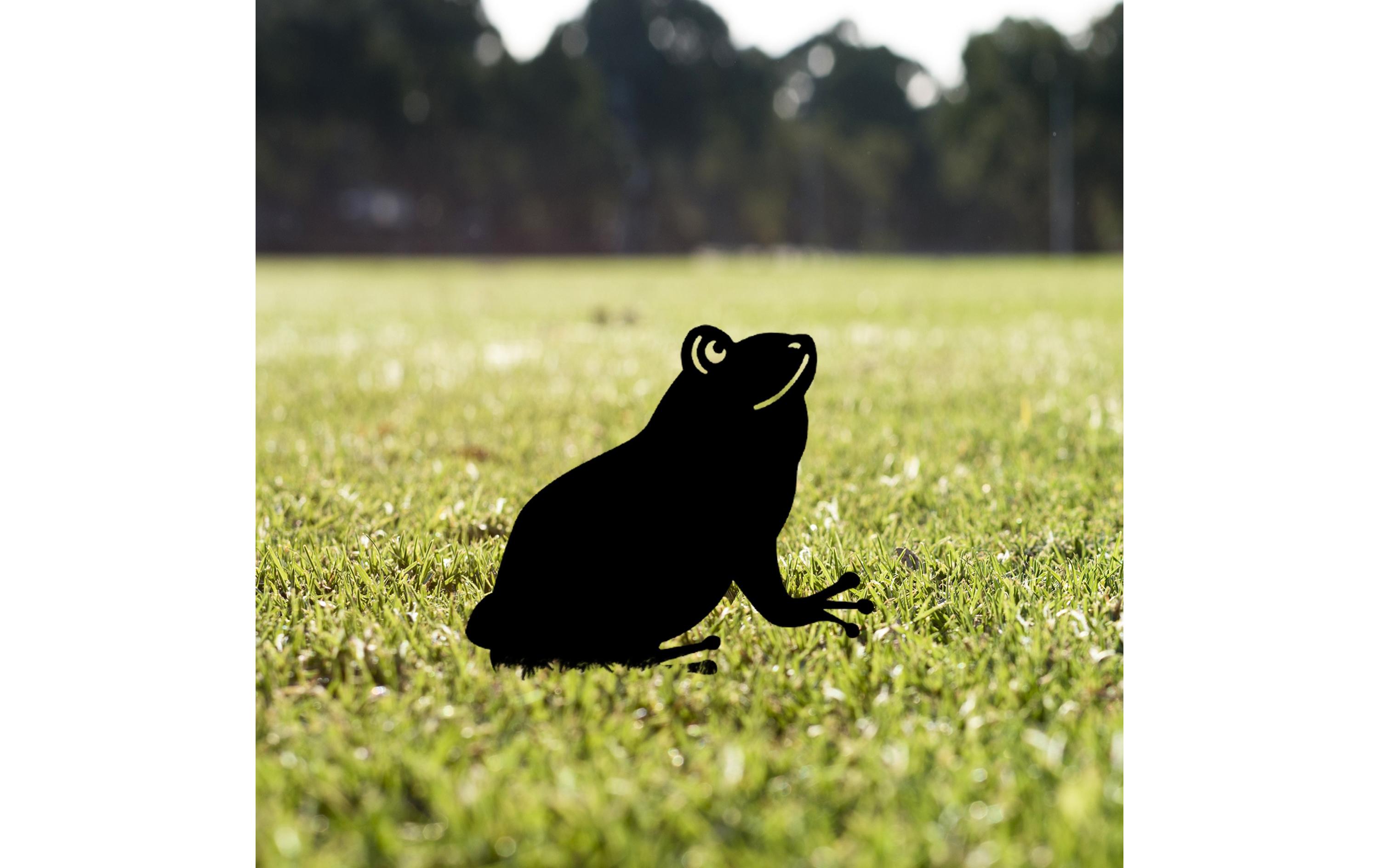 Wallxpert Gartenstecker Frosch 34 x 22 cm