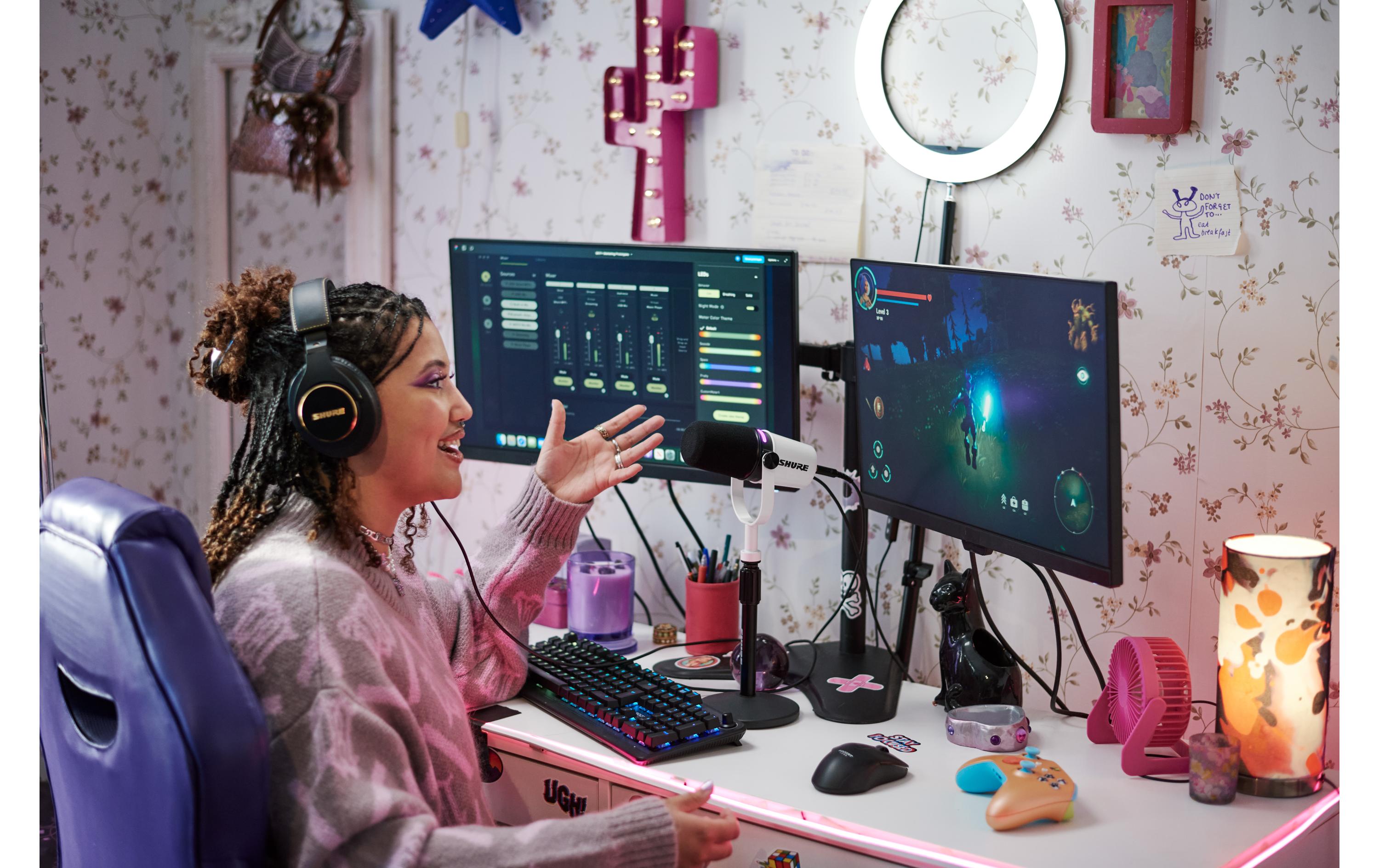 Shure Mikrofon MV7+ Weiss