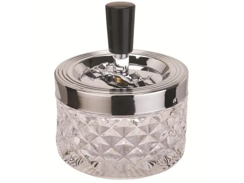 Dameco Aschenbecher mit Schleuderdeckel, Transparent Dameco Aschenbecher mit Schleuderdeckel, Transparent