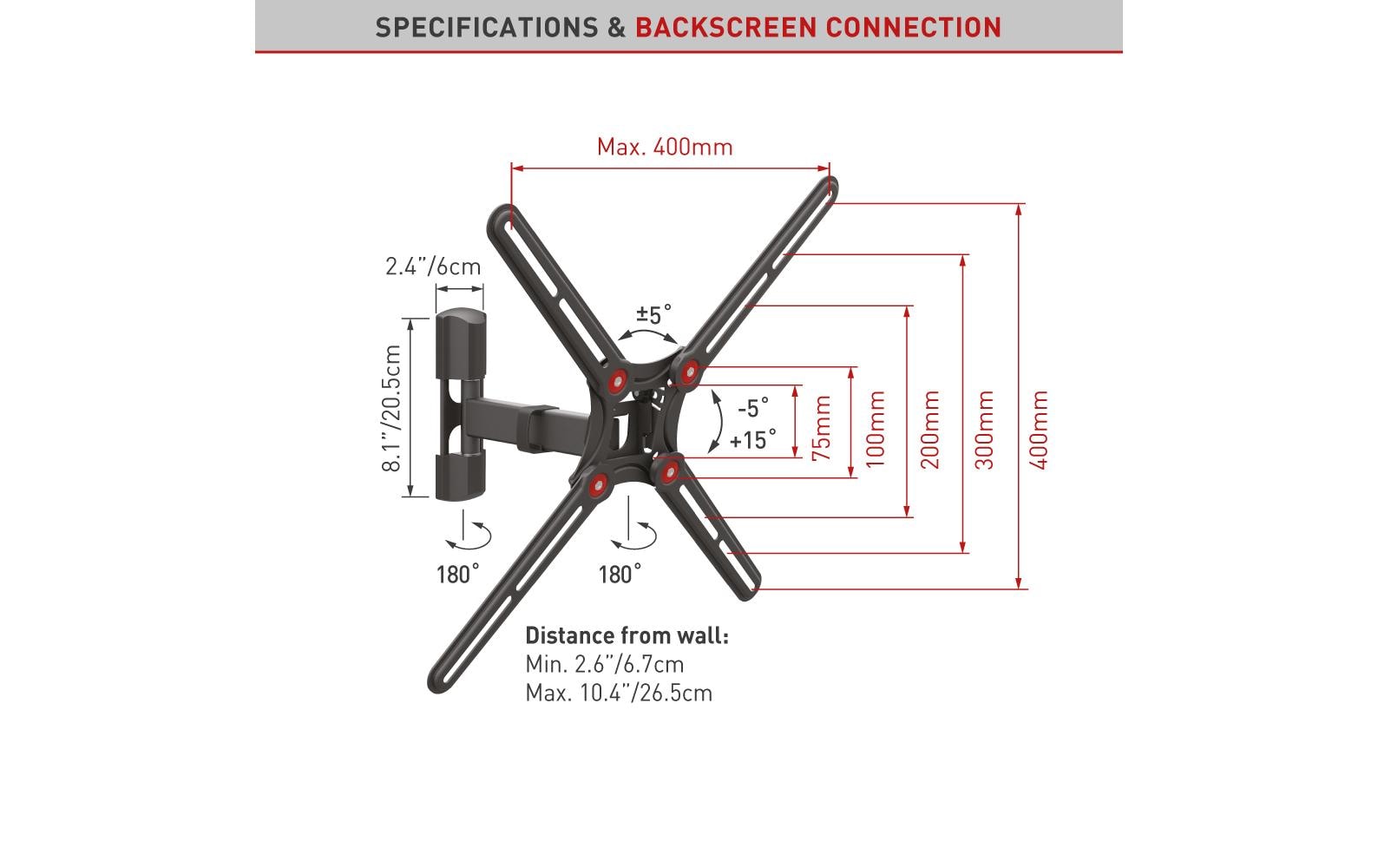 Barkan Wandhalterung BM331 Schwarz