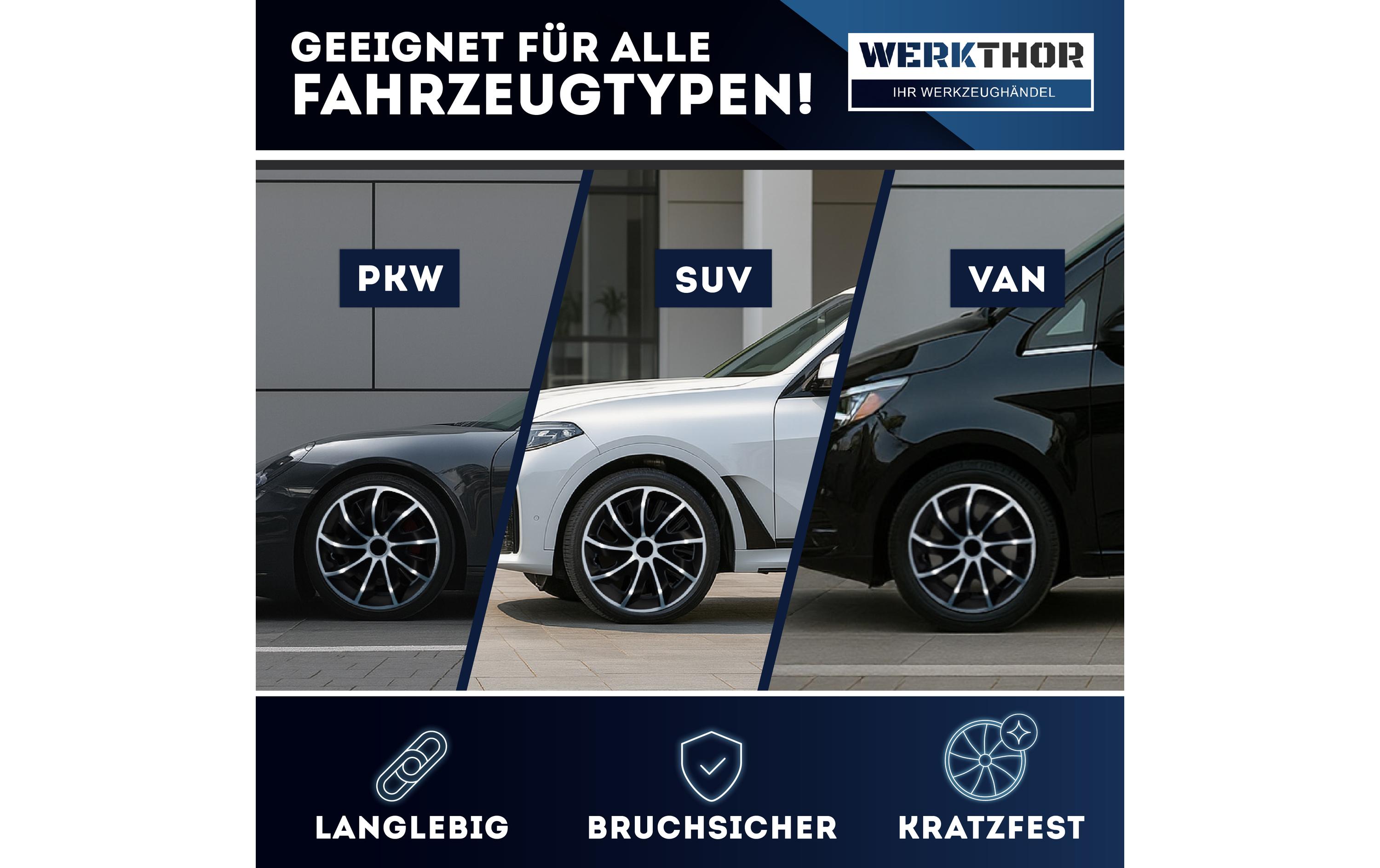 Werkthor Radzierblende 4er Set 14