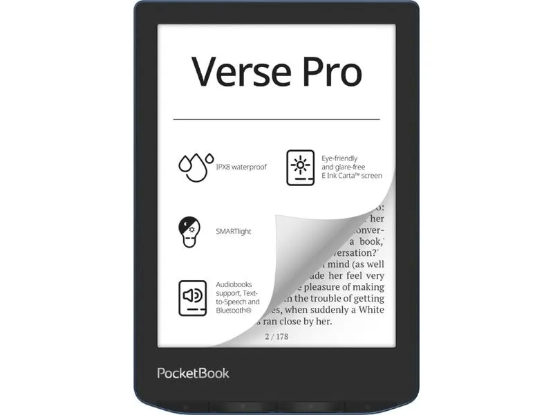 PocketBook E-Book Reader Verse Pro Azure Blue PocketBook E-Book Reader Verse Pro Azure Blue