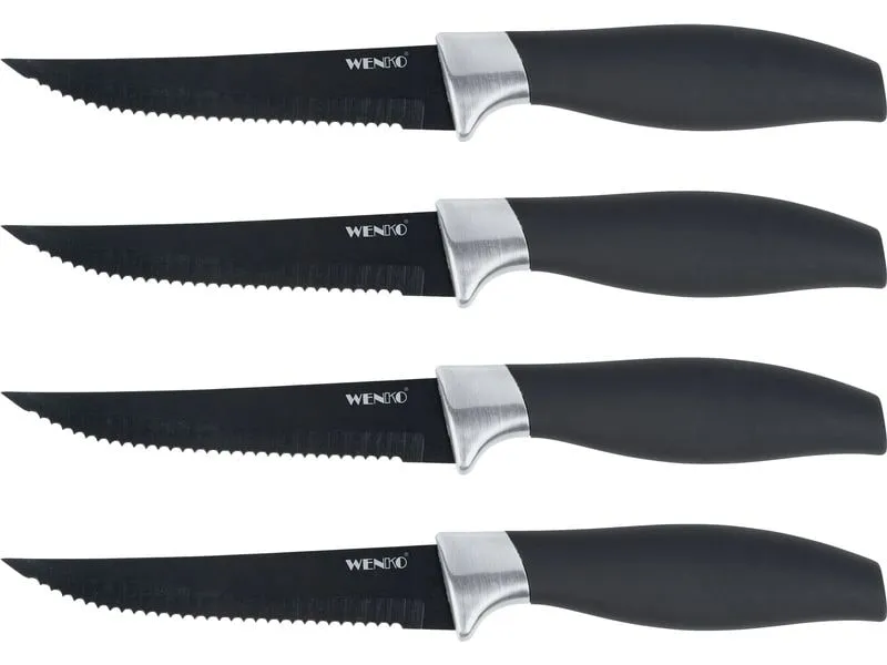 Wenko Steakmesser-Set Otis 4 Stück, Schwarz Wenko Steakmesser-Set Otis 4 Stück, Schwarz