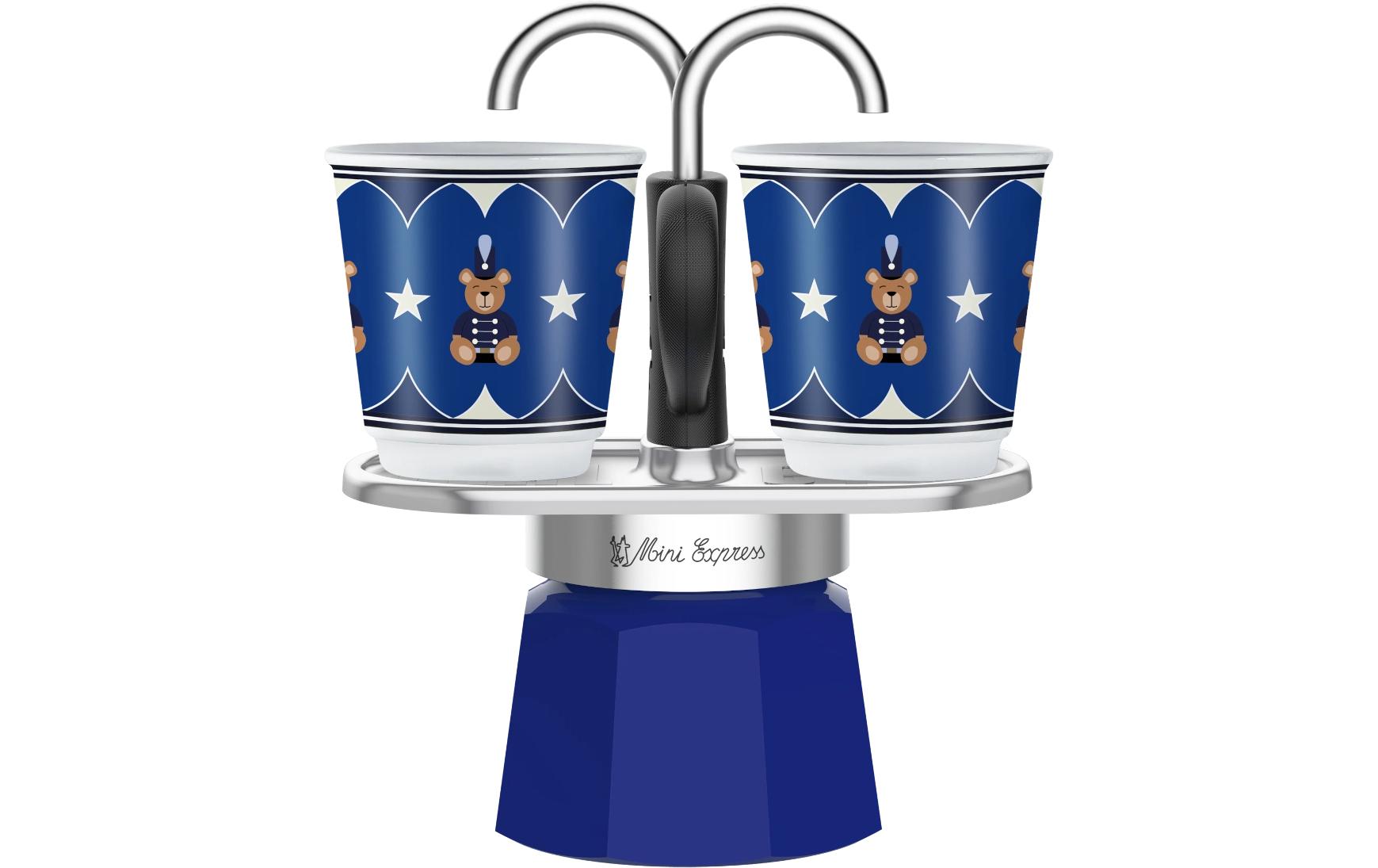 Bialetti Mini Express 2 Tassen, Blau