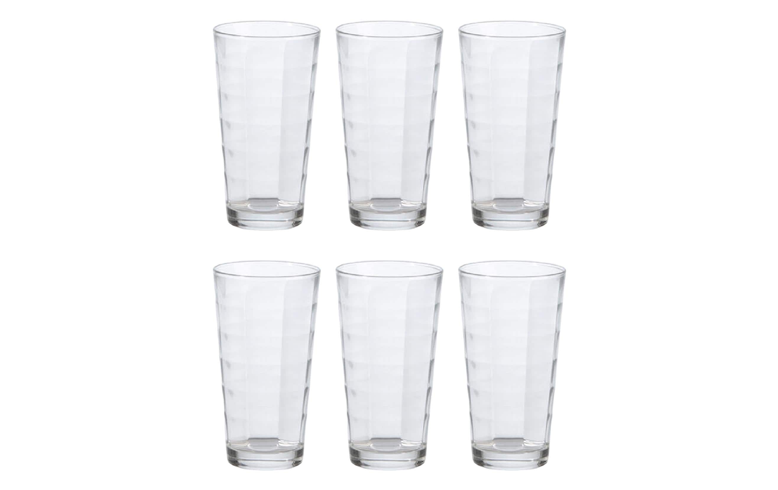 Bormioli Rocco Longdrinkglas Cube 370 ml, 6 Stück, Transparent