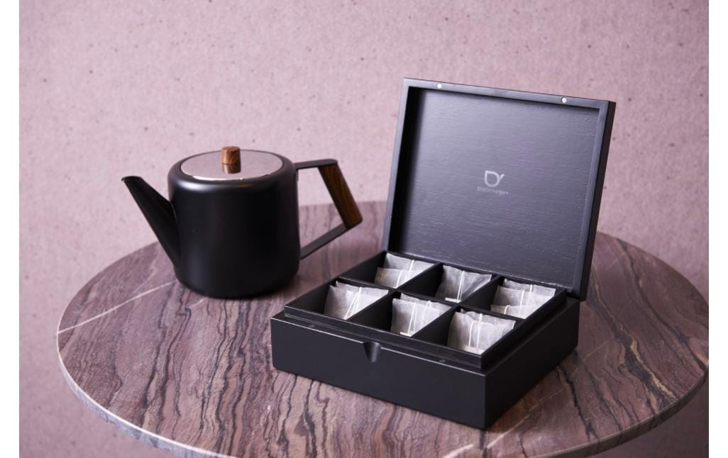 Bredemeijer Teebeutel-Box 6 Fächer, Schwarz