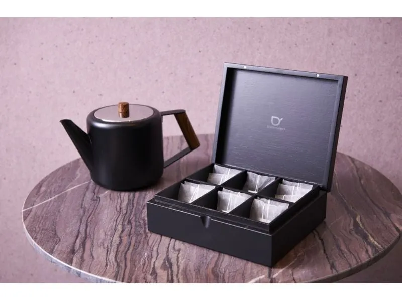 Bredemeijer Teebeutel-Box 6 Fächer, Schwarz