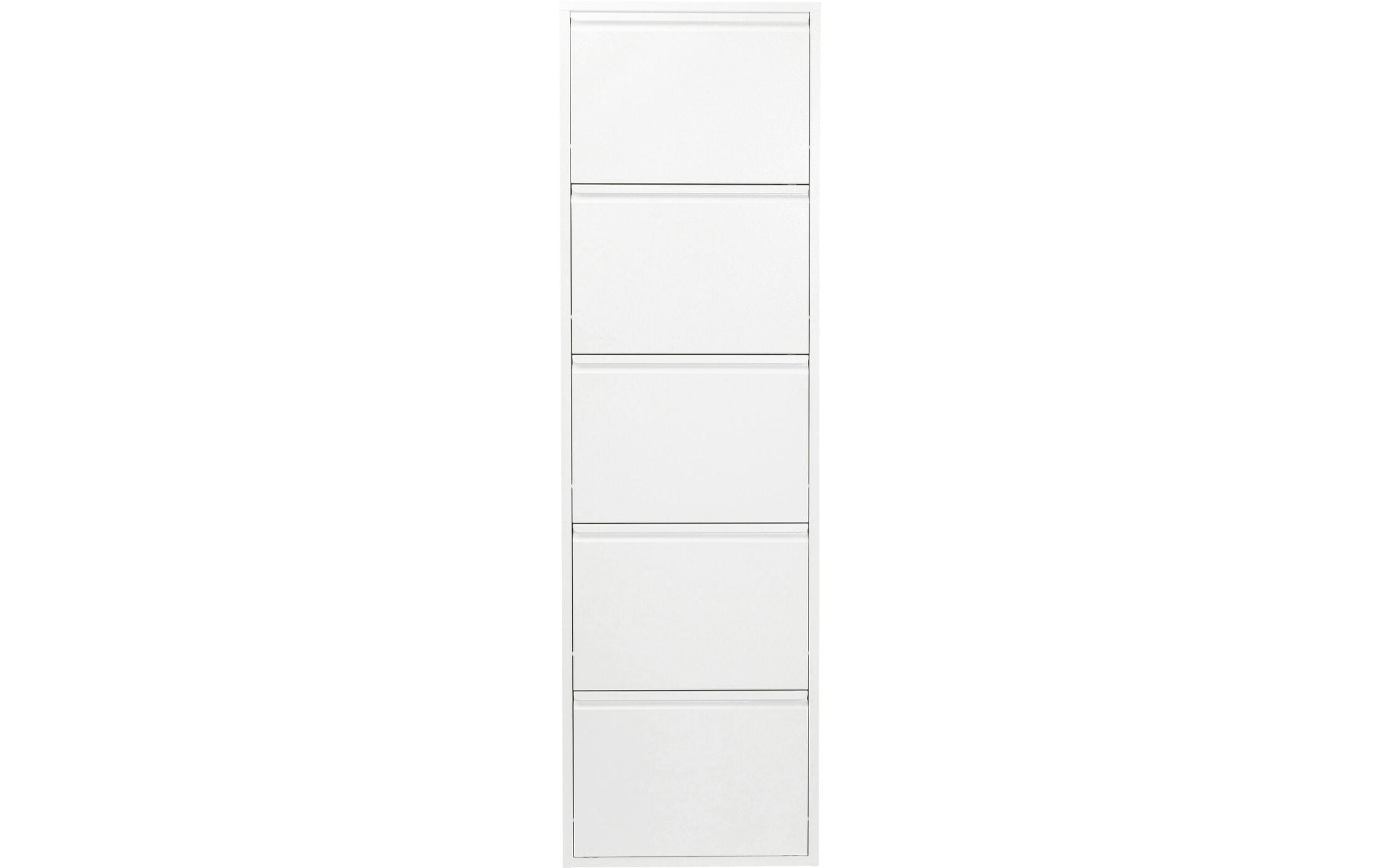 Kare Schuhschrank Caruso 5-er, 50 x 170 cm, Weiss