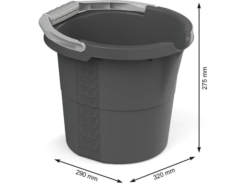 Rotho Putzeimer Daily 10 l, Anthrazit