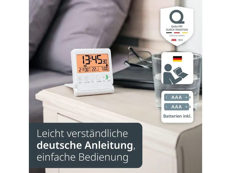 ADE Digitalwecker CK2507-1 Weiss ADE Digitalwecker CK2507-1 Weiss