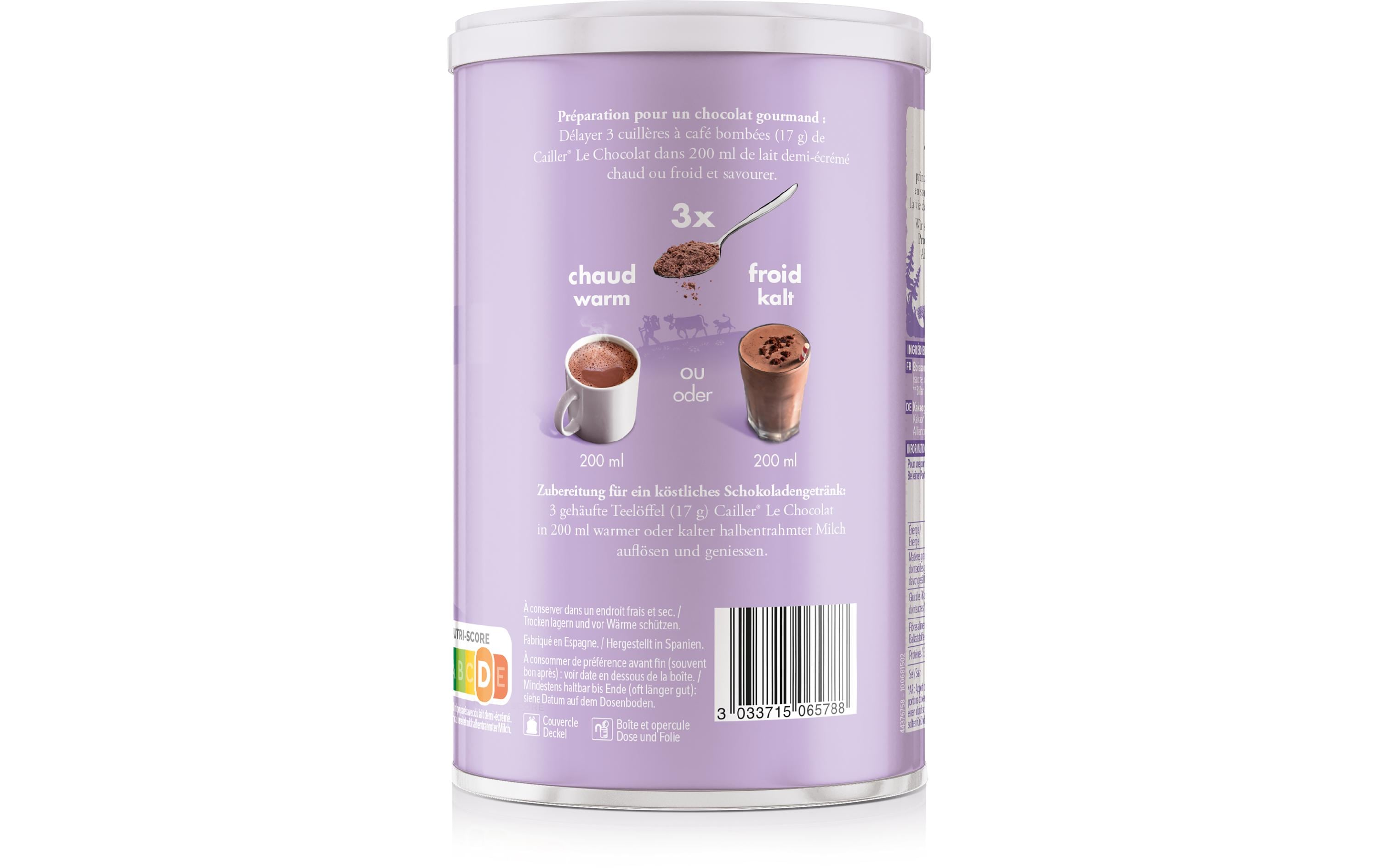 Cailler Le Chocolat – Schokoladenpulver 500 g