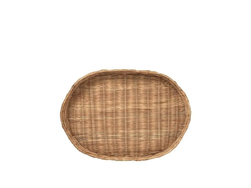 Broste Copenhagen Lola Oval, Rattan, Natur, 50 cm x 35 cm x 8 cm Broste Copenhagen Lola Oval, Rattan, Natur, 50 cm x 35 cm x 8 cm