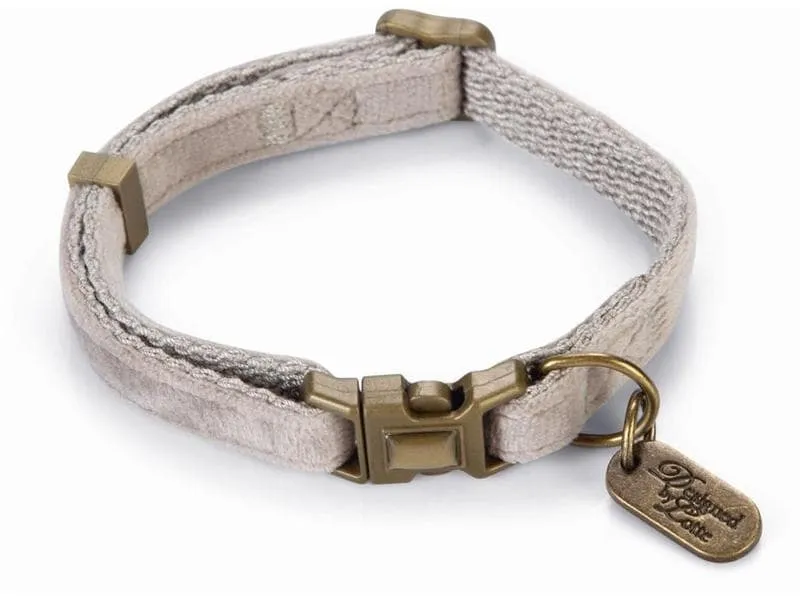Designed by Lotte Katzenhalsband Velura Grau