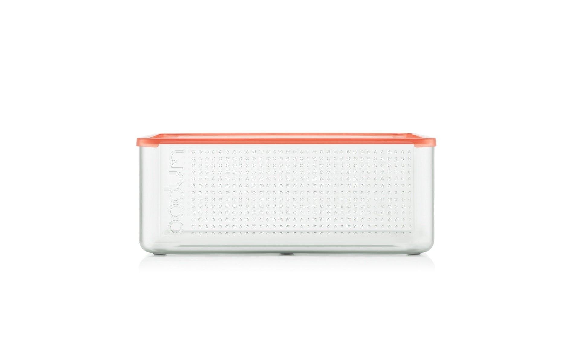 Bodum Brotbox Bistro mit Kunststoffdeckel, Bright Coral