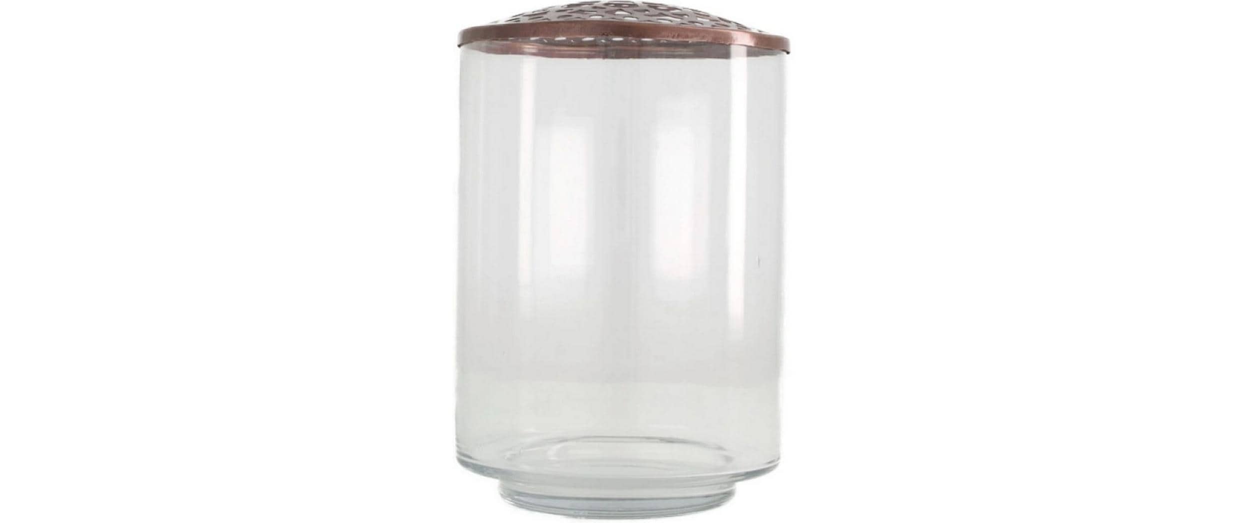 CHALET Chalet Vase Glas mit Deckel 13 cm, Transparent
