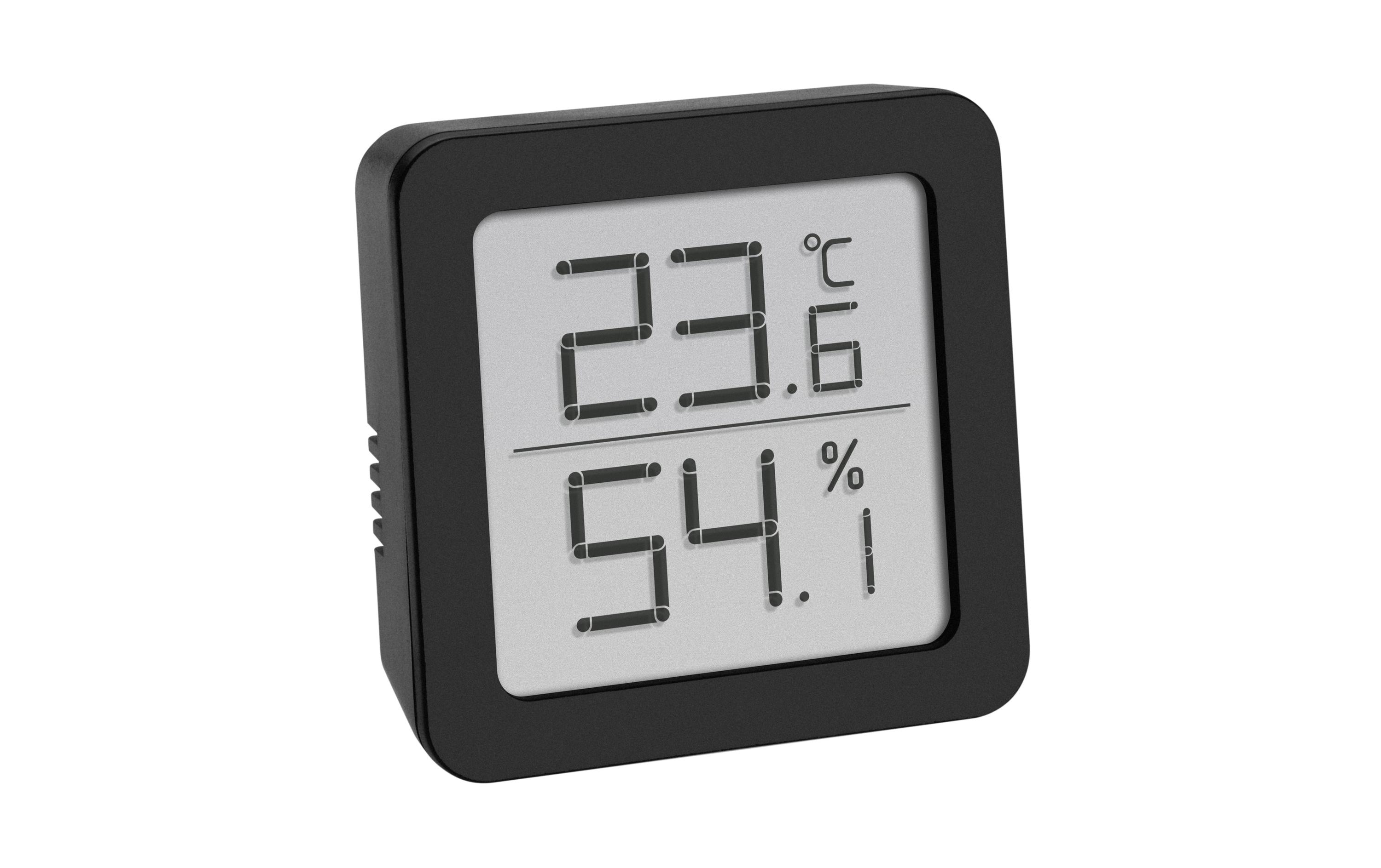 TFA Dostmann Thermo-/Hygrometer Digital, Schwarz