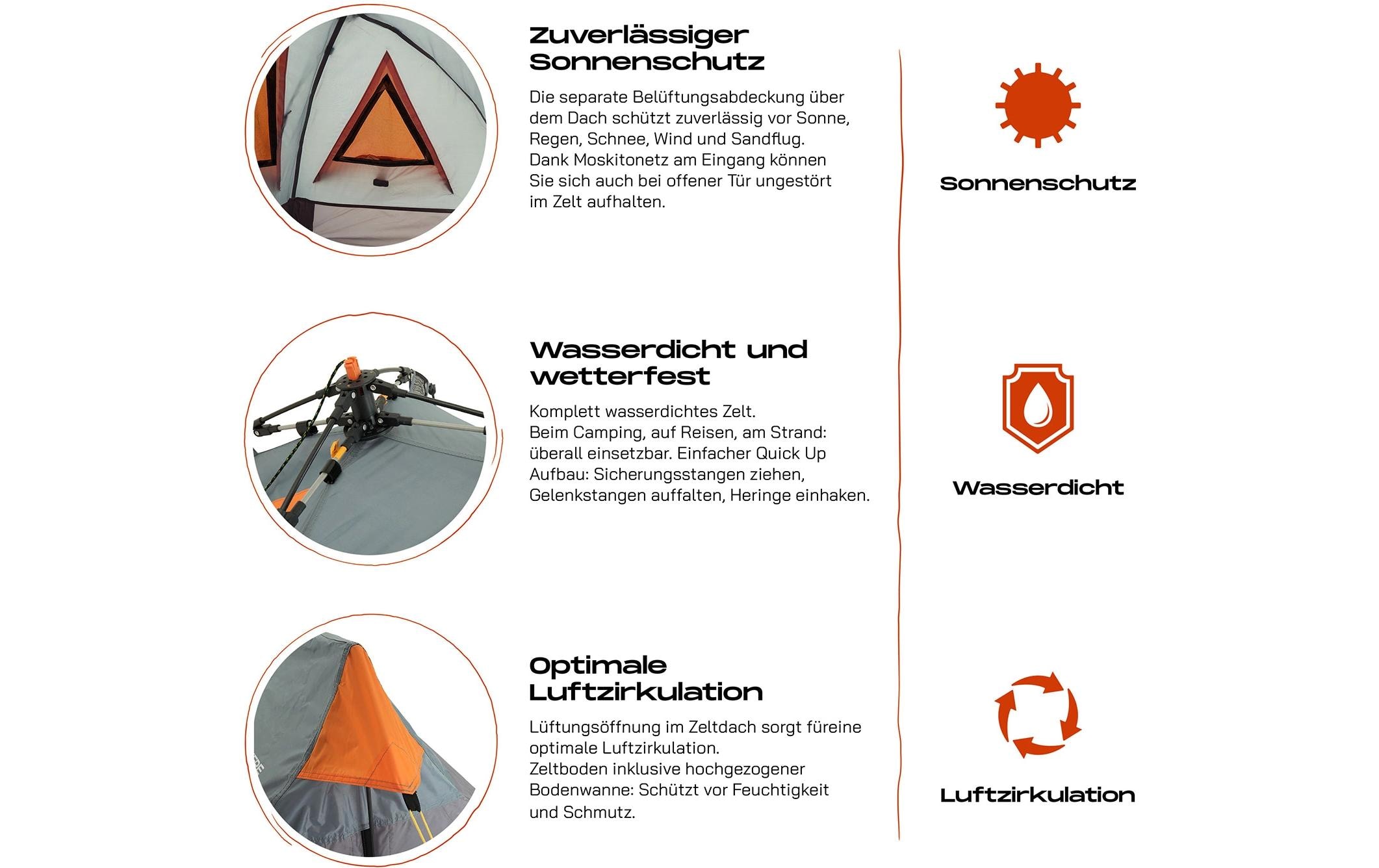 Where tomorrow Where Tomorrow 1 Personen Zelt Dreieck 225 cm x 100 cm, Grau