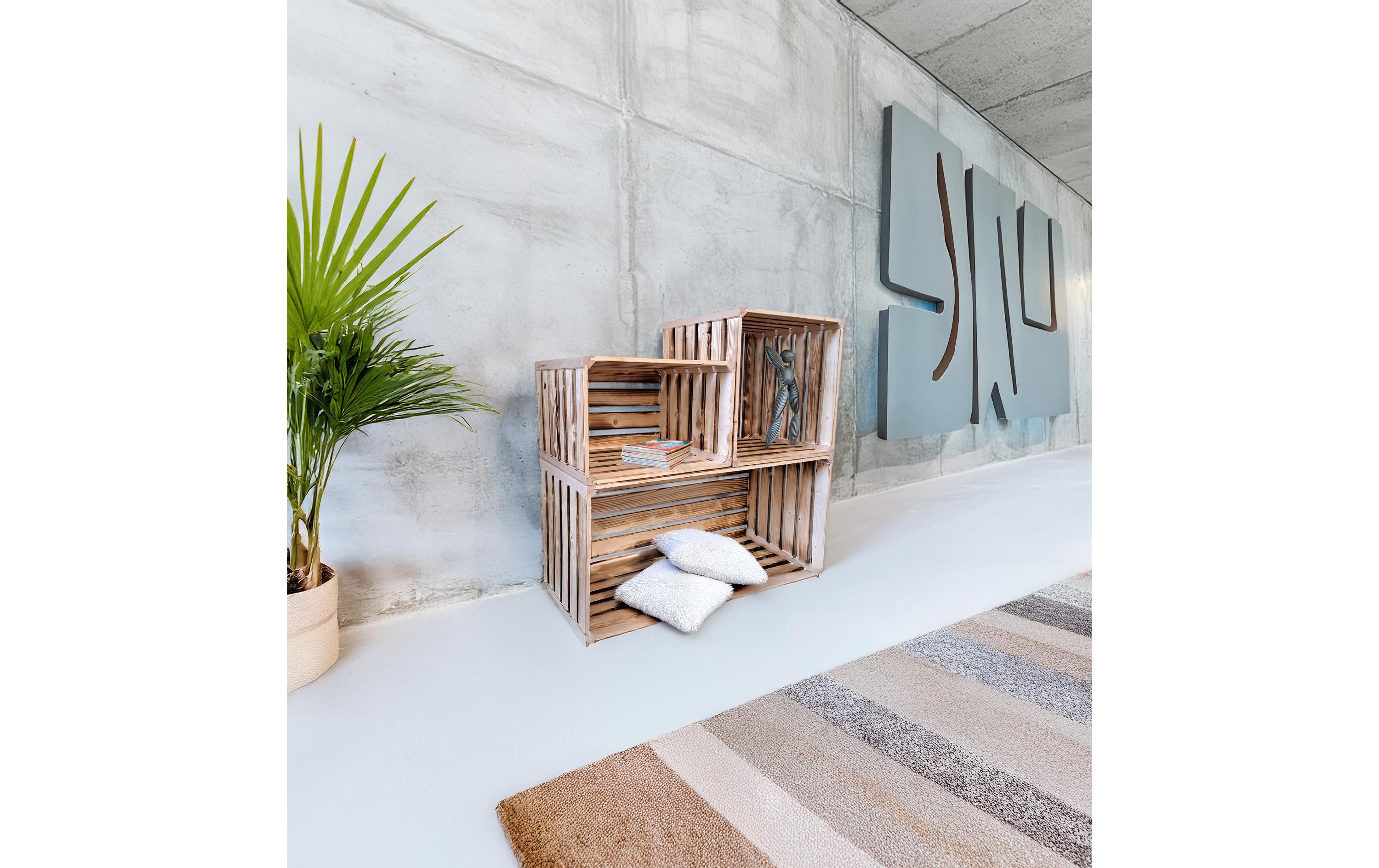 Holz Zollhaus Holzharasse geflammt, 23.3 x 35 x 32 cm