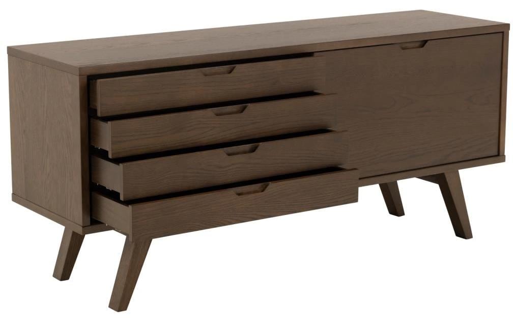 AC Design Sideboard A-Line 160 x 45 x 72 cm, Dunkelbraun
