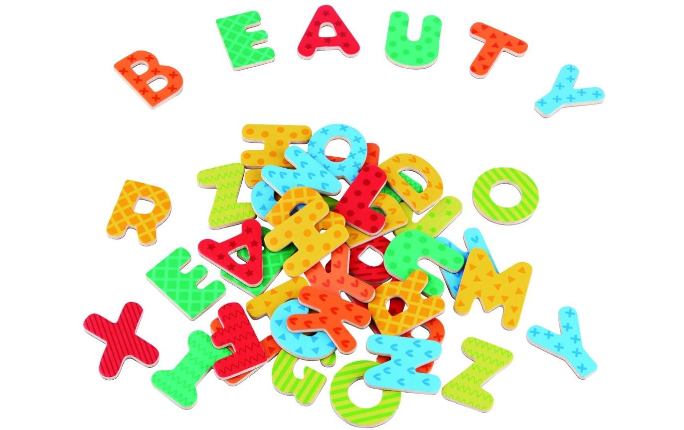 Spielba Holzspielwaren Magnete Buchstaben, 60 Stück Spielba Holzspielwaren Magnete Buchstaben, 60 Stück