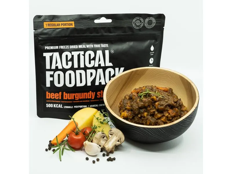 Tactical Foodpack Hauptgericht Rindfleisch-Burgunder-Eintopf Tactical Foodpack Hauptgericht Rindfleisch-Burgunder-Eintopf