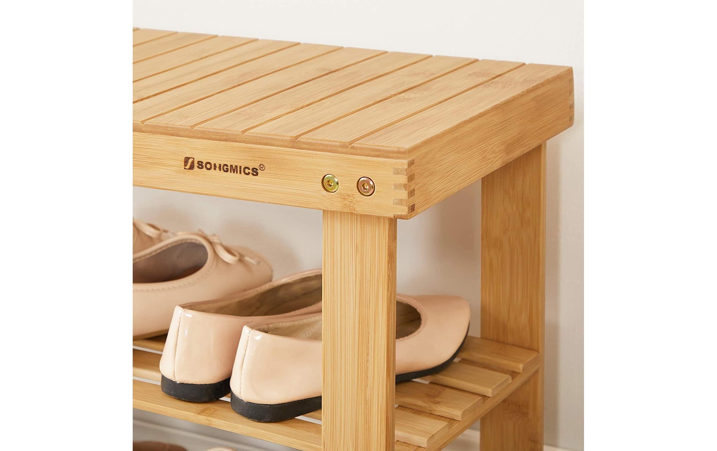 Songmics Schuhregal aus Bambus, Nature