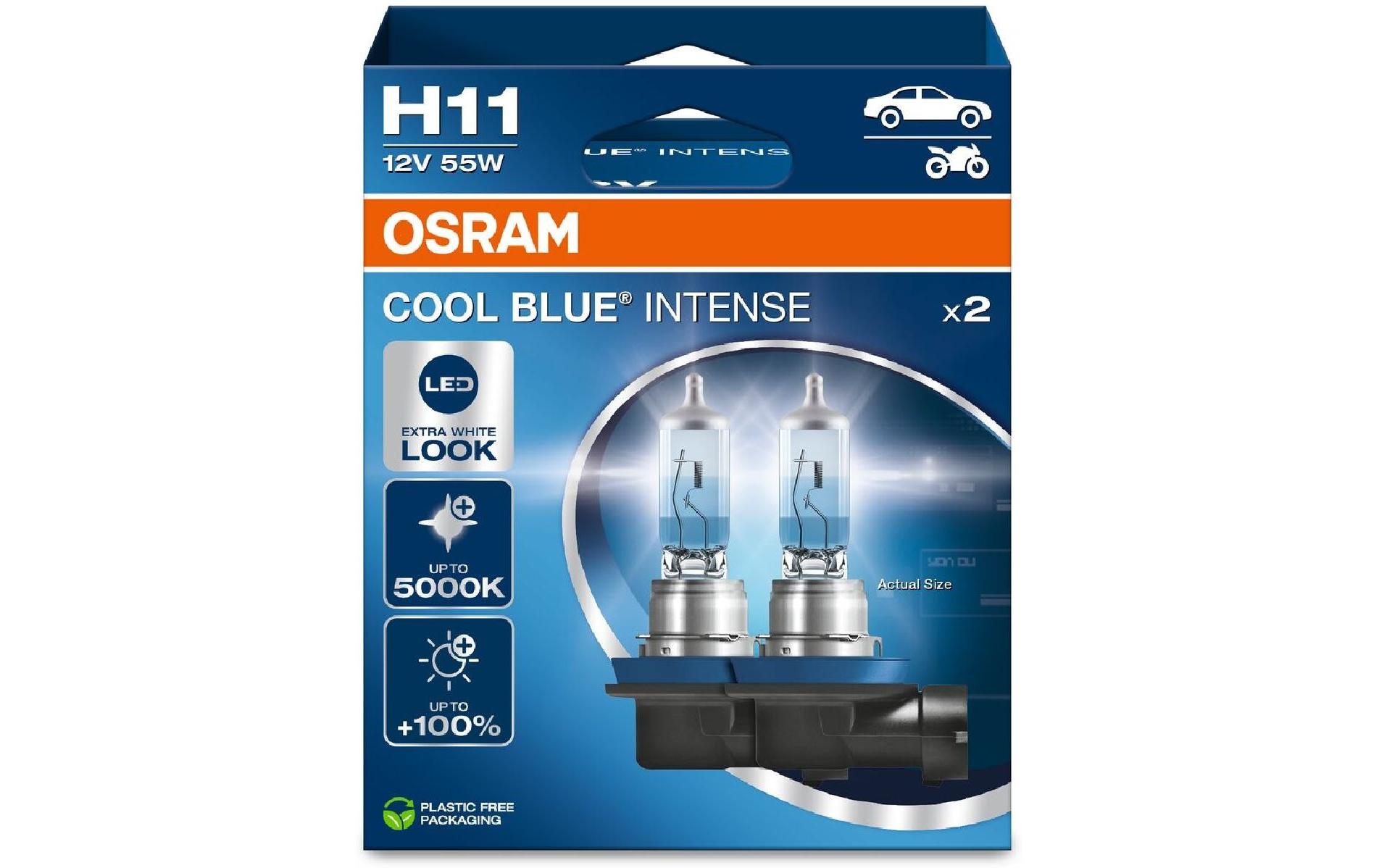 OSRAM H11 Cool blue intense Duobox 12 V 55W PGJ19-2 Motorrad/PKW OSRAM H11 Cool blue intense Duobox 12 V 55W PGJ19-2 Motorrad/PKW