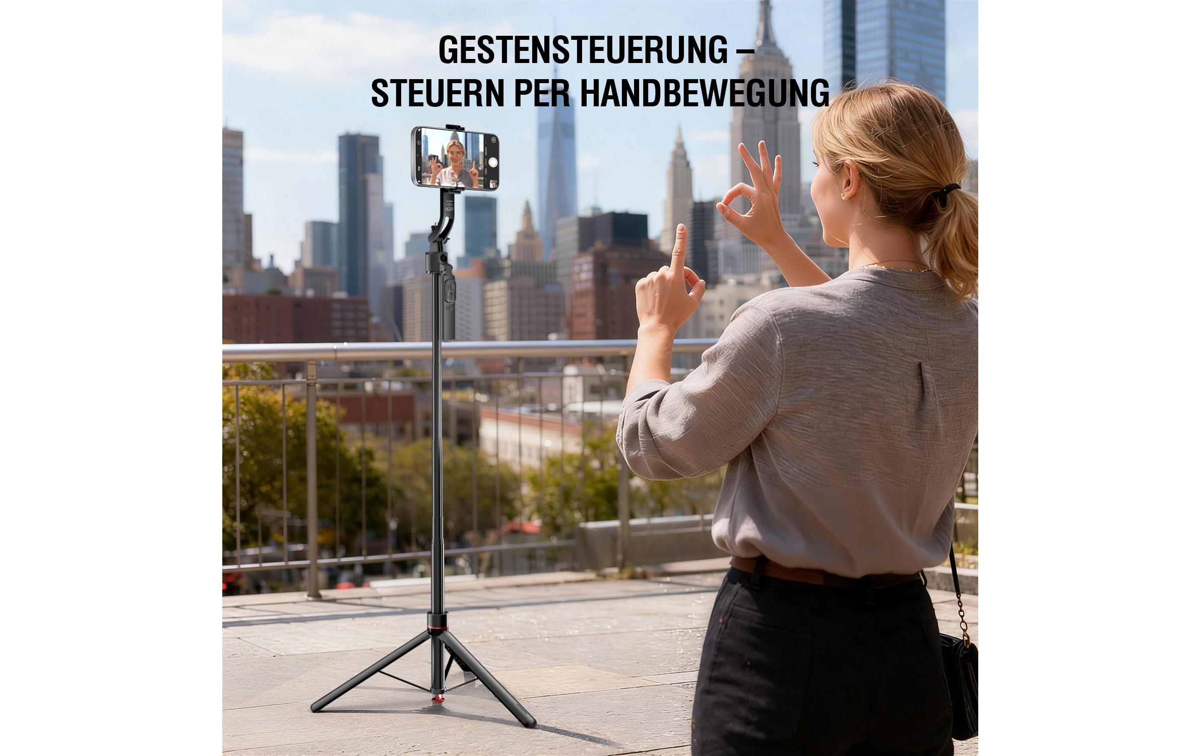 4smarts 360° AI-Stativ mit Gesichtsverfolgung inkl. Fernbedienung