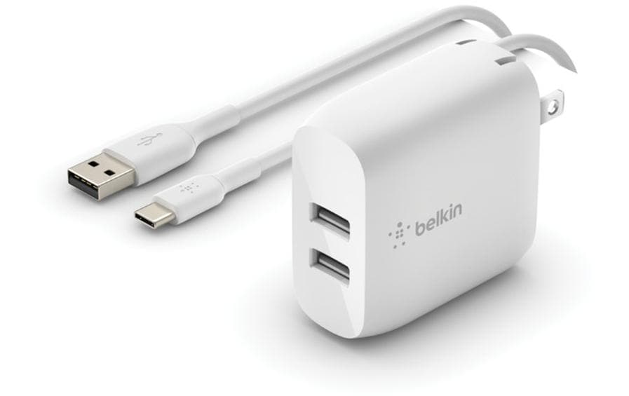Belkin USB-Wandladegerät Boost Charge 2-Port USB-A 24W + USB-C Belkin USB-Wandladegerät Boost Charge 2-Port USB-A 24W + USB-C
