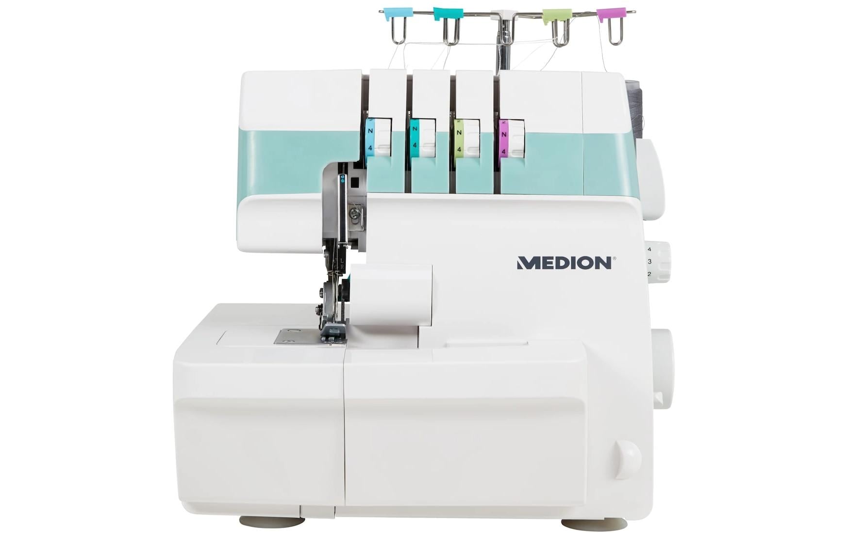 Medion Nähmaschine Life Overlock SO90 Weiss/Türkis