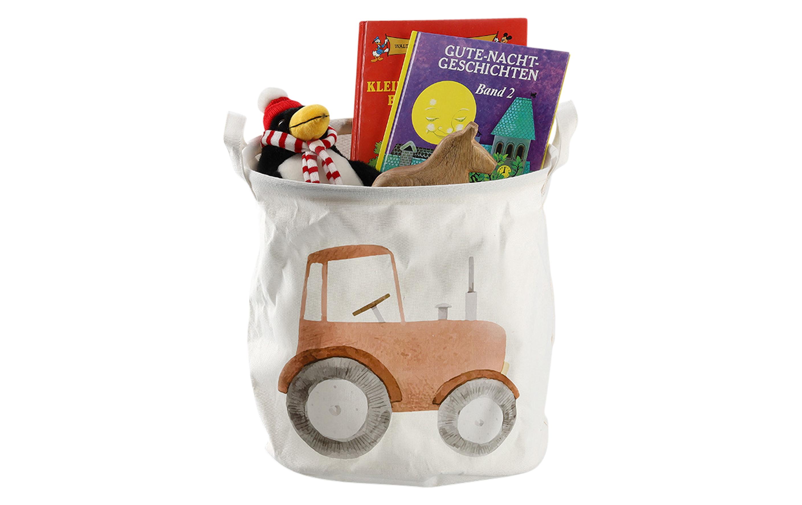 Zeller Present Spielzeugkorb Traktor 30 x 30 cm