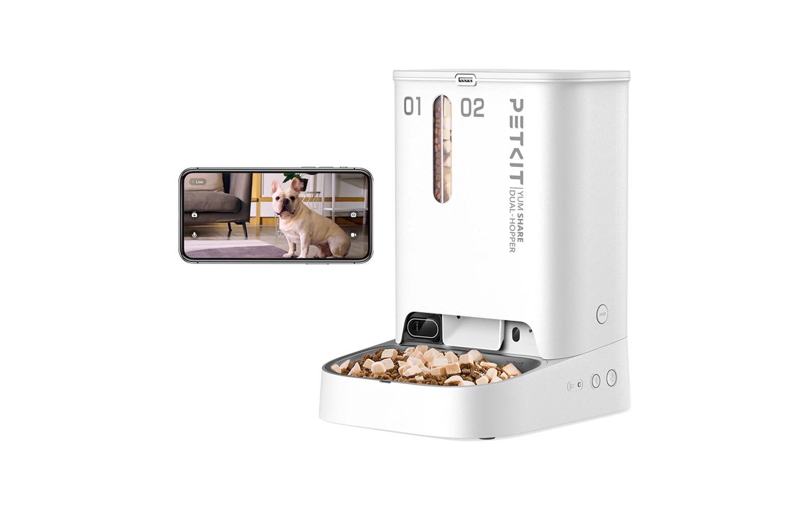 PETKIT YumShare Futterautomat Dual, 2 l + 3 l, Weiss