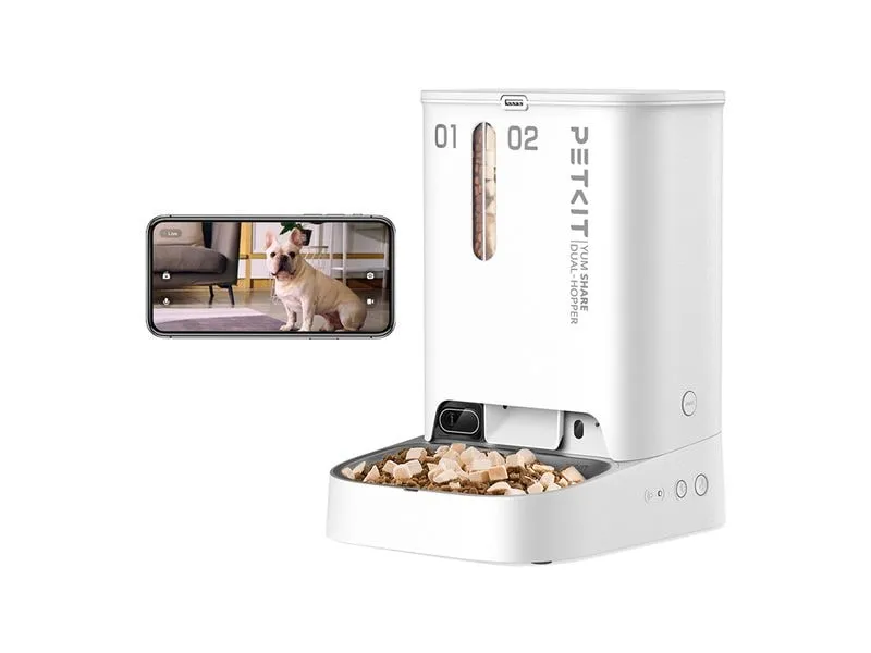 PETKIT YumShare Futterautomat Dual, 2 l + 3 l, Weiss PETKIT YumShare Futterautomat Dual, 2 l + 3 l, Weiss