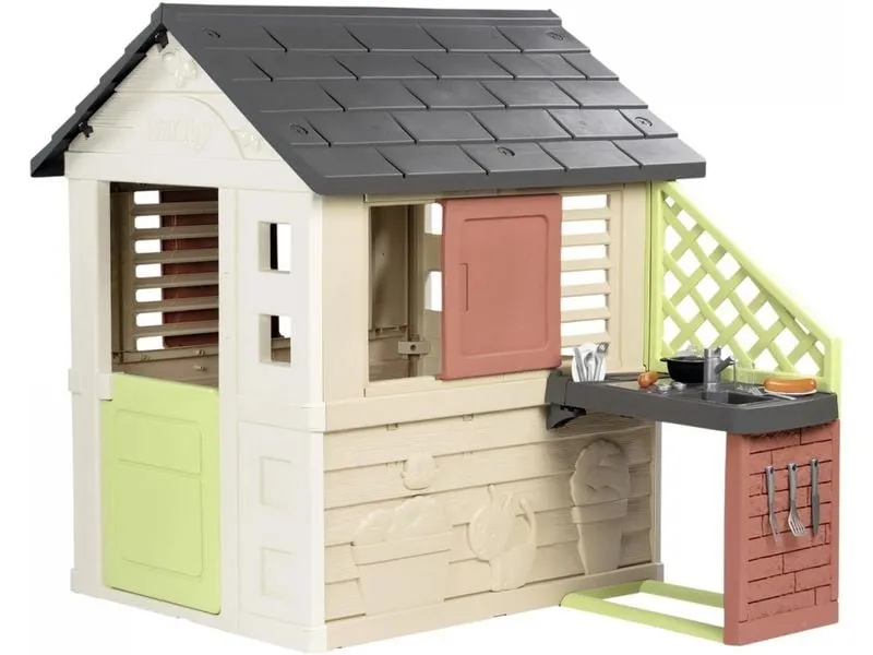 Smoby Spielhaus Natur mit Küche