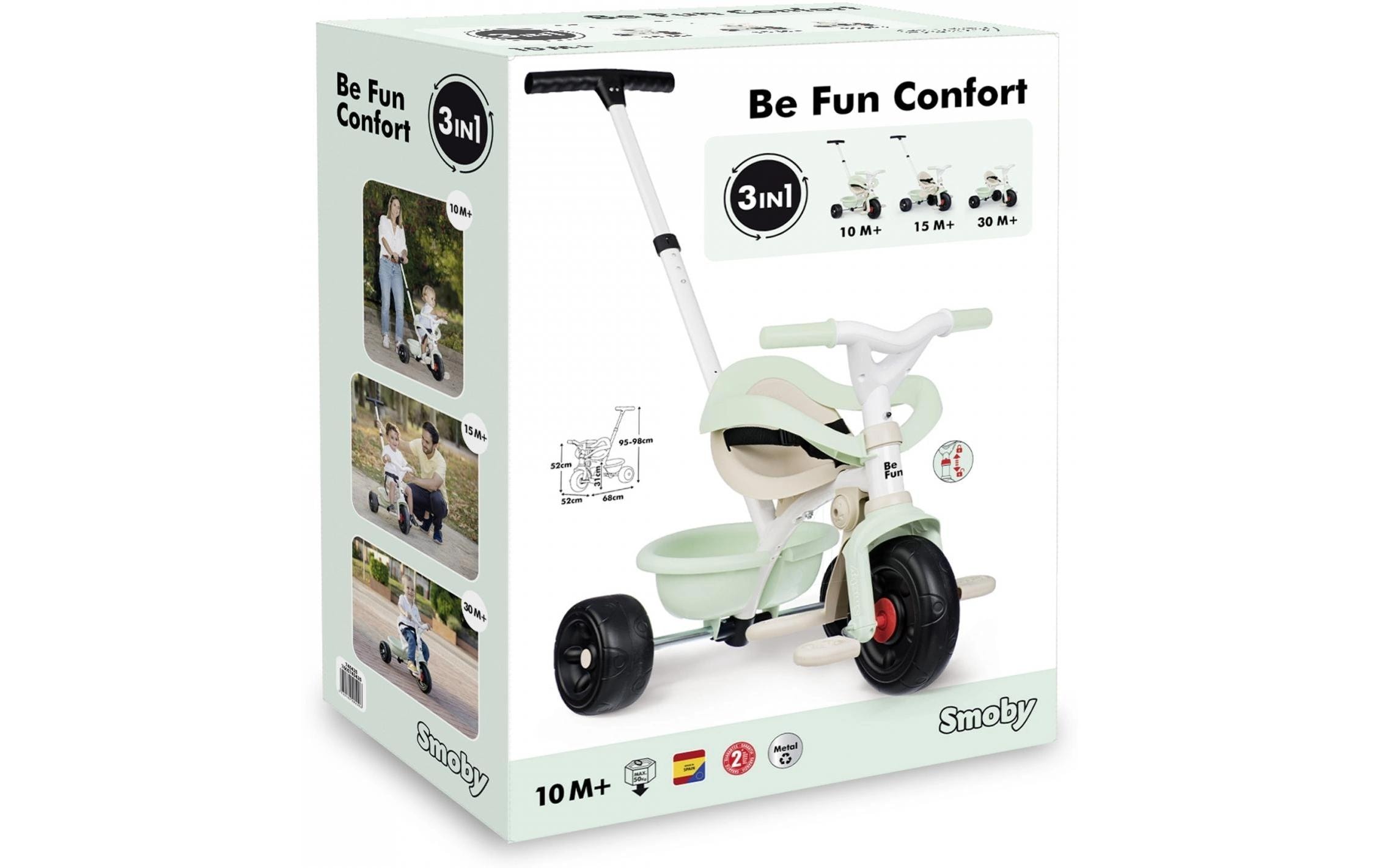 Smoby Dreirad Be Fun Komfort Mint